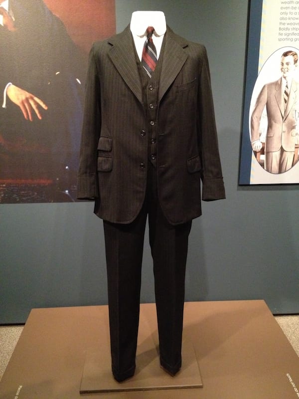 Popular style man’s suit.  The quality of the material and tailoring was an indicator as to what class the man belonged to; servant or aristocrat.