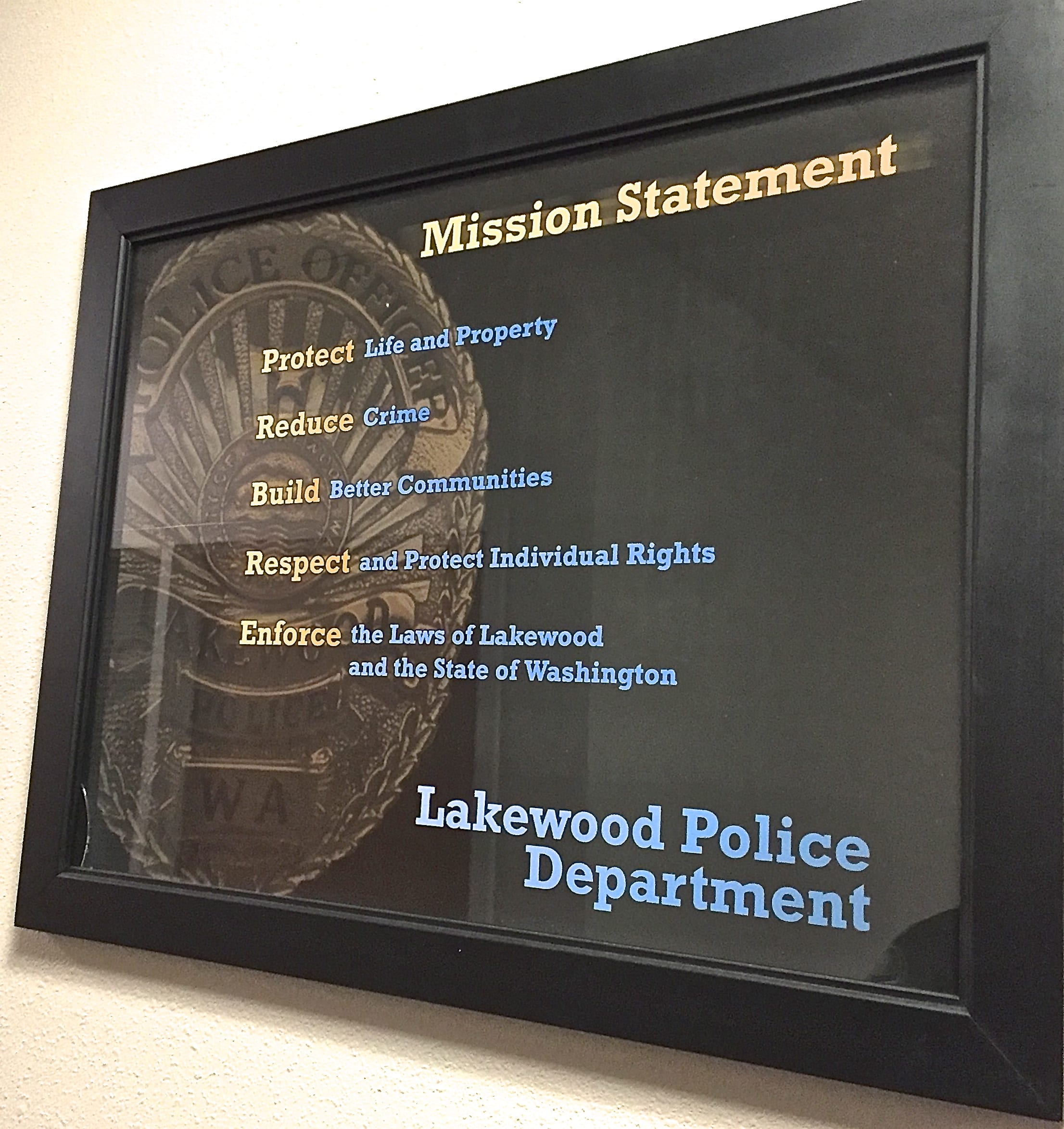 Lakewood Police Mission Statement.