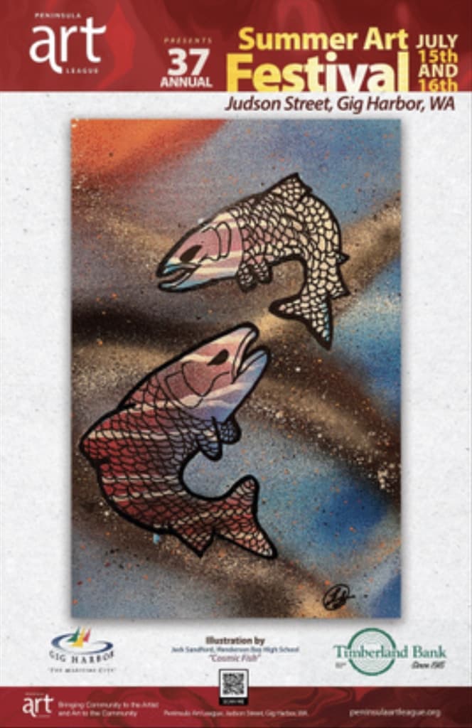 This year’s event poster motif “Cosmic Fish” — was painted by Jack